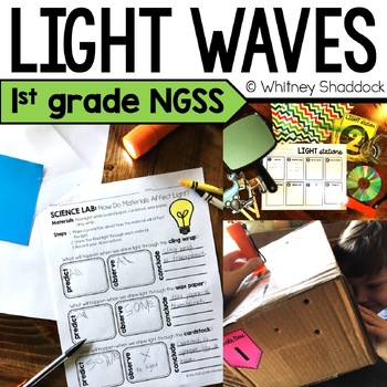 Preview of Light Waves First Grade Science Unit on Light and Shadows Aligned with NGSS
