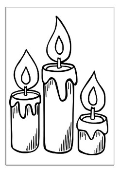 candle coloring pages