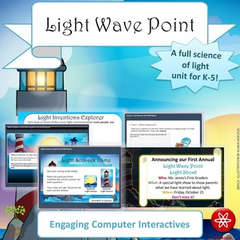 Preview of NGSS Physical Science: "Light Wave Point" STEM Unit |1-PS4-2,-3,-4