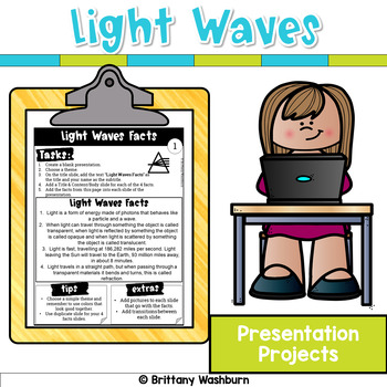 Preview of Light Waves Presentation Projects
