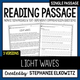 Light Waves Reading Passage | Printable & Digital