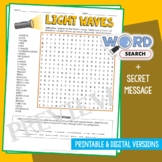 Light Waves Word Search Puzzle Vocabulary Station Activity