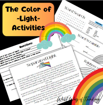 Preview of Light- What color is light?- Activities