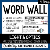 Light and Optics Word Wall | Science Vocabulary