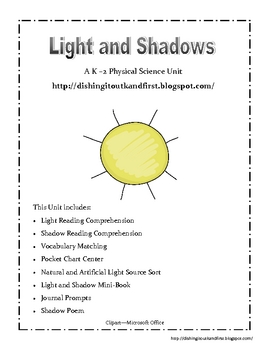 Light and Shadow - A Physical Science Unit for K-2 by Catherine Wood
