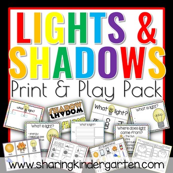 Preview of Light and Shadow Science Unit Light Unit Kindergarten