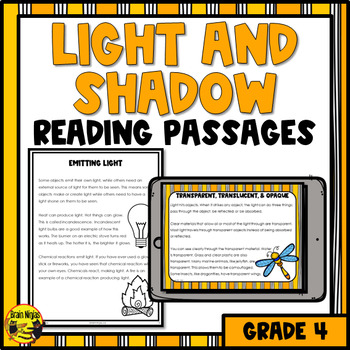 Preview of Light and Shadow | Science Reading Passages