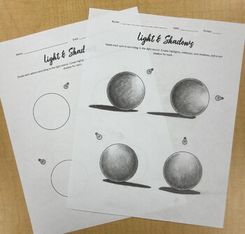 Light And Shadows Art Teaching | TPT