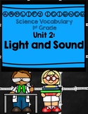 Light and Sound Amplify Science 1st Grade Unit 2 Focus Wall