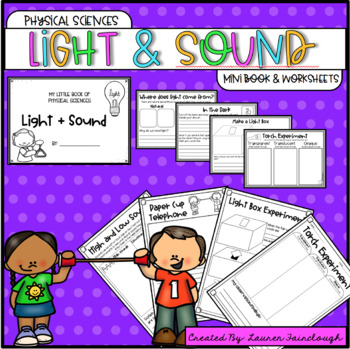 Preview of Light and Sound Mini Book and Worksheets