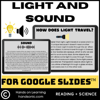 Preview of Light and Sound Unit for Google Slides