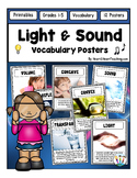 Light and Sound Vocabulary Posters Word Wall | Bulletin Bo