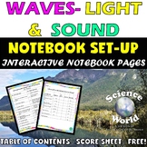 Waves- Light and Sound Unit Science Notebook | Physical Sc