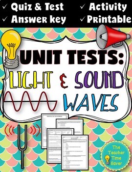 Preview of Light and Sound Waves Test | Physical Science Unit Middle School