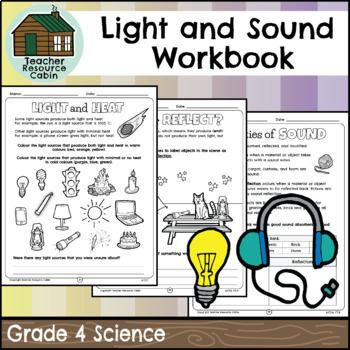light and sound workbook grade 4 ontario science by teacher resource cabin
