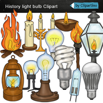 Preview of Light bulb Clip Art /History Clip Art/ Science Clip Art/ Commercial use