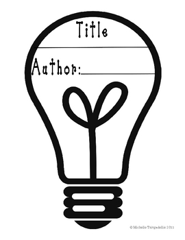 Preview of Light bulb-Shaped Book Template