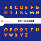 Light bulbs alphabet
