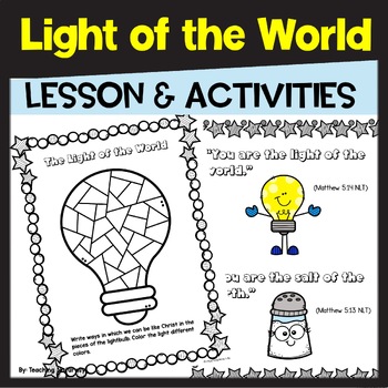 Preview of Light of the World Bible Lesson & Activities Jesus is the Light Salt the Earth