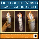 Light of the World Candle Paper Craft Baptism Confirmation