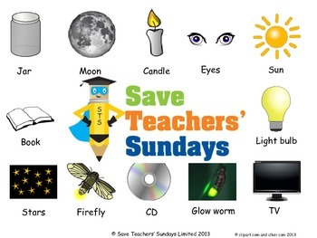 Light Sources - Natural or Man-Made Lesson Plan and Worksheets (Venn