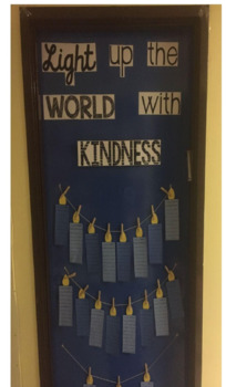 Light up the World with Kindness Menorah Writing & Bulletin Board Set