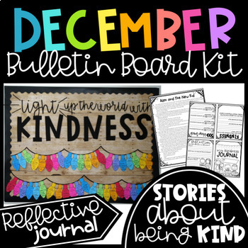 Preview of Light up the World with Kindness Christmas Bulletin Board Kit
