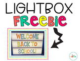 LightBox Slide Inserts for Back to School