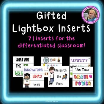 Preview of Lightbox Inserts for the Gifted Classroom