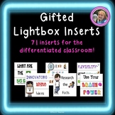 Lightbox Inserts for the Gifted Classroom