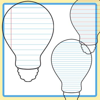 Lightbulb Lined Writing Paper Templates / Creative Writing Ideas Clip ...