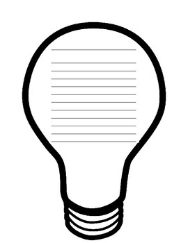 Preview of Lightbulb Writing Paper