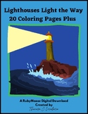 Lighthouses Light the Way, 20 Coloring Pages PLUS/Learn Ab