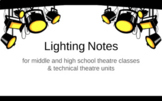 Lighting Notes Slideshow 7-12 Theatre (Bonus! Jands CL ins
