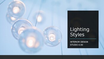 Preview of Lighting Styles Activity Interior Design Studio