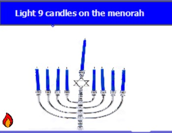Preview of Lighting the menorah (one to one correspondence)