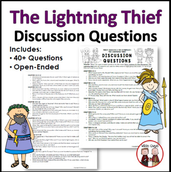 Preview of Lightning Thief Novel Study Discussion Questions