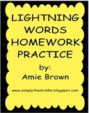 Lightning Words Homework Packet - Complete Year of Sight Words!