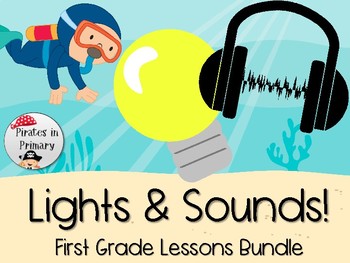 Preview of Lights & Sounds First Grade Science Lessons Bundle *NGSS Aligned**