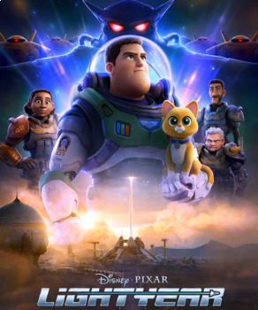 Preview of Lightyear Movie Guide Questions in ENGLISH | Disney Pixar Buzz Lightyear