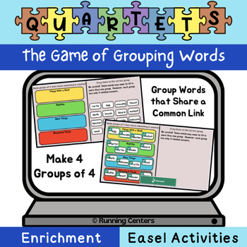Preview of Like Connections™️? Then Try a Word Game Puzzle for Reading Centers - Easel Only