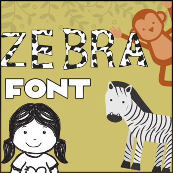 Preview of Like Zebra,Zebra Font For Your Projects,Letters and Numbers Font