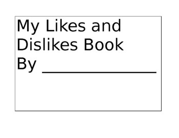 Preview of Likes and Dislikes Booklet