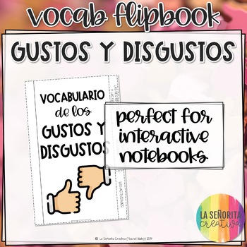 Preview of Likes and Dislikes Notes Flip Book with Pictures for Interactive Notebook