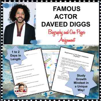 Preview of Lil Mermaid Musical Star Daveed Diggs| Hamilton Biography| 1 Pager Assignment