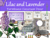 Lilac and Lavender Farmhouse classroom decor 