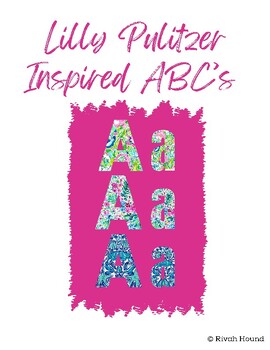 Preview of Lilly Pulitzer Inspired ABC's