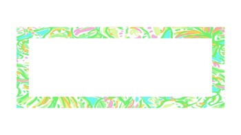 Lilly Pulitzer Name Tags by Miss Horsley's Finds | TpT