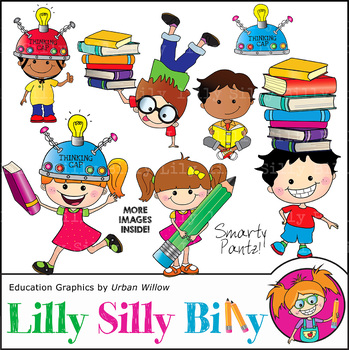Preview of Clipart Thinking Cap Smarty Pantz {Lilly Silly Billy}