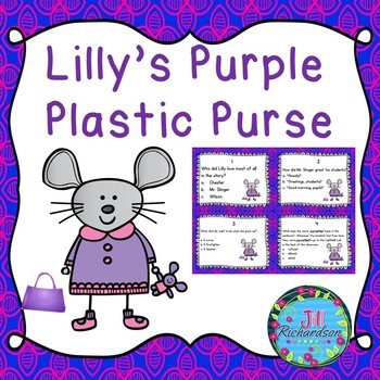 Preview of Lilly's Purple Plastic Purse Activities - Task Cards